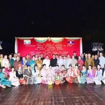 Senior General Min Aung Hlaing hosts dinner to Lao National Defence Minister Lt. Gen. Chansamone Chanyalath