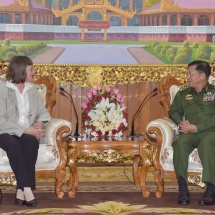 Senior General Min Aung Hlaing receives newly accredited German Ambassador to Myanmar H.E. Mrs. Dorothee Janetzke-Wenzel