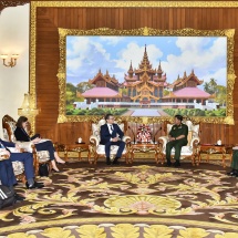 Senior General Min Aung Hlaing receives H.E. Mr. Raphael Nageli,Head of Asia-Pacific Division of Federal Department of Foreign Affairs of Switzerland