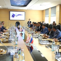 Senior General Min Aung Hlaing visits MIG-29 Service Support Center in Moscow, attends dinner hosted by Defence Minister of Russian Federation 