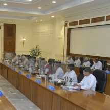 Chairman of State Administration Council Prime Minister Senior General Min Aung Hlaing addresses SAC meeting 1/2023