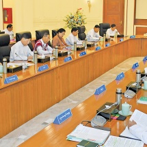 Chairman of State Administration Council Prime Minister Senior General Min Aung Hlaing addresses SAC meeting 6/2023