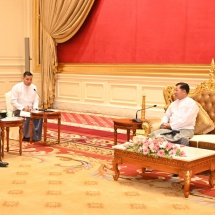Delegation led by Member of the Board-Minister in charge of Integration and Macroeconomics of Eurasian Economic Commission pays courtesy call on Chairman of State Administration Council Prime Minister Senior General Min Aung Hlaing