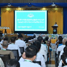 Ceremony to donate cash and books and periodicals for development of libraries in the whole Myanmar held, attended by Chairman of State Administration Council Prime Minister Senior General Min Aung Hlaing