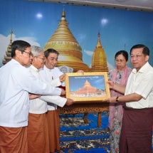 Chairman of State Administration Council Prime Minister Senior General Min Aung Hlaing and wife Daw Kyu Kyu Hla pay homage to famous pagodas in Bagan Ancient Cultural Zone