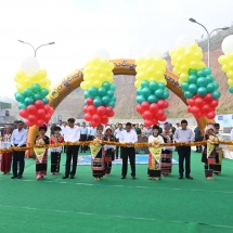 State Administration Council Chairman Prime Minister Senior General Min Aung Hlaing attends opening of Kengtung detour road