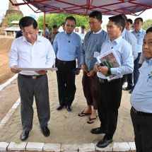 Chairman of State Administration Council Prime Minister Senior General Min Aung Hlaing inspects repair of ancient reservoirs in Bagan Ancient Cultural Zone