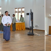 နိုင်ငံတော်စီမံအုပ်ချုပ်ရေးကောင်စီဥက္ကဋ္ဌ နိုင်ငံတော်ဝန်ကြီးချုပ် ဗိုလ်ချုပ်မှူးကြီး မင်းအောင်လှိုင် မကွေးတိုင်းဒေသကြီးအစိုးရအဖွဲ့ဝင်များ၊ ခရိုင်အဆင့်ဌာနဆိုင်ရာများနှင့်တွေ့ဆုံ၍ ဒေသဖွံ့ဖြိုးတိုးတက်ရေးဆိုင်ရာများ ဆွေးနွေးပြောကြား