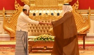 နိုင်ငံ‌တော်စီမံအုပ်ချုပ်ရေးကောင်စီဥက္ကဋ္ဌ နိုင်ငံတော်ဝန်ကြီးချုပ် ဗိုလ်ချုပ်မှူးကြီး မင်းအောင်လှိုင် ထံ  မြန်မာနိုင်ငံဆိုင်ရာ အာရပ်စော်ဘွားများပြည်ထောင်စုနိုင်ငံ(UAE) သံအမတ်ကြီး သံအမတ်ခန့်အပ်လွှာပေးအပ်