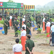 Families of Office of the Commander-in-Chief (Army, Navy and Air) hold first monsoon tree-growing ceremony for 2024