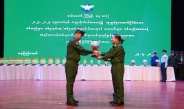 Soldiers of Tatmadaw (Army, Navy and Air) and children of in-service Tatmadaw members, war veterans, substitute civilian service persons who passed the matriculation examination for academic year 2023-2024 with flying colours and qualified for outstanding students honoured