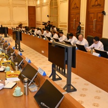 Chairman of State Administration Council Prime Minister Senior General Min Aung Hlaing meets ambassadors and chargés d’affaires of Myanmar missions abroad