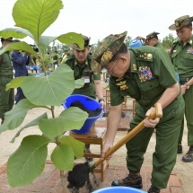 Families of the Office of the Commander-in-Chief (Army, Navy and Air) hold second monsoon tree-growing ceremony for 2023