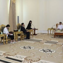 Delegation led by Mr. Deng Xijun, special envoy for Asian Affairs of Ministry of Foreign Affairs of China pays courtesy call on Chairman of State Administration Council Prime Minister Senior General Min Aung Hlaing