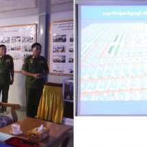 Chairman of State Administration Council Prime Minister Senior General Min Aung Hlaing inspects progress in building Maravijaya Buddha Image that will become world’s tallest stone Buddha statue in seated position