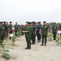 Families of the Office of the Commander-in-Chief (Army, Navy and Air) hold first monsoon tree-growing ceremony for 2023