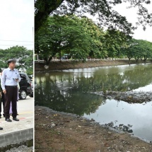 Chairman of State Administration Council Prime Minister Senior General Min Aung Hlaing inspects repair and maintenance of ancient cultural heritage in Kaytumadi ancient town, Taungoo