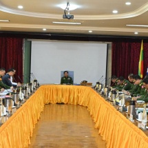 Chairman of State Administration Council Commander-in-Chief of Defence  Services Senior General Min Aung Hlaing inspects activities related to maintaining peace and stability in Eastern Command area