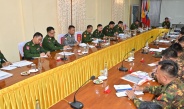 Chairman of State Administration Council Commander-in-Chief of Defence Services Senior General Min Aung Hlaing inspects stability measures in Regional Military Command (Loikaw)