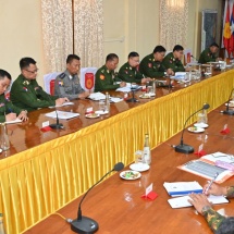 Chairman of State Administration Council Commander-in-Chief of Defence Services Senior General Min Aung Hlaing inspects stability measures in Regional Military Command (Loikaw)