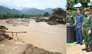 SAC Chairman Commander-in-Chief of Defence Services Senior General Min Aung Hlaing inspects military headquarters in Tatkon Station facing impacts of natural disasters, gives necessary guidance, presents relief supplies