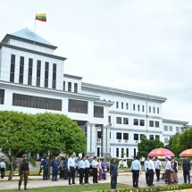 SAC Chairman Prime Minister Senior General Min Aung Hlaing inspects Western Yangon University, Western Yangon Technological University