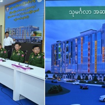 နိုင်ငံတော်စီမံအုပ်ချုပ်ရေးကောင်စီဥက္ကဋ္ဌ တပ်မ‌တော်ကာကွယ်ရေးဦးစီးချုပ်   ဗိုလ်ချုပ်မှူးကြီး မင်းအောင်လှိုင်   အလယ်ပိုင်းတိုင်းစစ်ဌာနချုပ်၊ ပြင်ဦးလွင်တပ်နယ်အတွင်း နယ်မြေတည်ငြိမ်အေးချမ်းရေးဆိုင်ရာဆောင်ရွက်ထားရှိမှုနှင့် မြို့ပြဖွံ့ဖြိုးတိုးတက်ရေး ဖော်ဆောင်နေမှုတို့အား ကြည့်ရှုစစ်ဆေး       