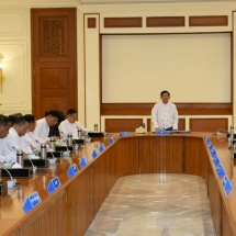 State Administration Council Chairman Prime Minister Senior General Min Aung Hlaing addresses SAC’s meeting (4/2023)