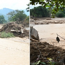 နိုင်ငံတော်စီမံအုပ်ချုပ်ရေးကောင်စီဥက္ကဋ္ဌ တပ်မတော်ကာကွယ်ရေးဦးစီးချုပ် ဗိုလ်ချုပ်မှူးကြီး မင်းအောင်လှိုင်     ရေကြီးရေလျှံမှုသဘာဝဘေးဒဏ်ကြုံတွေ့ခဲ့ရသည့် တပ်ကုန်းတပ်နယ်အတွင်းရှိ တပ်ဌာနချုပ်များအား သွားရောက်ကြည့်ရှုစစ်ဆေး၊ လိုအပ်သည်များမှာကြား၊ ထောက်ပံ့ရေးပစ္စည်းများ ပေးအပ်