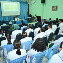 SAC Chairman Prime Minister Senior General Min Aung Hlaing inspects Sao San Tun Hospital in Taunggyi, meets health staff