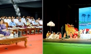 Chairman of State Administration Council Prime Minister Senior General Min Aung Hlaing and wife Daw Kyu Kyu Hla enjoy Maha Janaka drama of silver jubilee commemorative 25th Myanmar Traditional Cultural Performing Arts Competitions