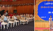 Chairman of State Administration Council Prime Minister Senior General Min Aung Hlaing and wife Daw Kyu Kyu Hla enjoy silver jubilee commemorative 25th Myanmar Traditional Cultural Performing Arts Competitions