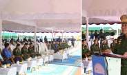 Chairman of State Administration Council Commander-in-Chief of Defence Services Senior General Min Aung Hlaing attends third founding ceremony of Coast Guard Control Headquarters and launching ceremony of vessels