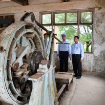 Chairman of State Administration Council Prime Minister Senior General Min Aung Hlaing inspects preparations for resumption of operations at Gyaung Waing dockyard