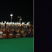 2024 Tazaungdaing Festival, hot air balloon releasing, Matho Shwekya Robes weaving and offering and prize presentation ceremony of Maravijaya Buddha Image held