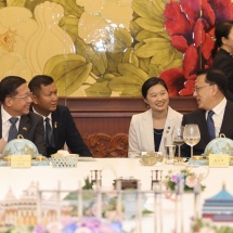 Chairman of the State Administration Council Prime Minister Senior General Min Aung Hlaing meets Mr. Yuan Jiajun, Secretary of the CPC Chongqing Municipal Committee  