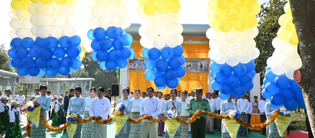 SAC Chairman Prime Minister Senior General Min Aung Hlaing attends inauguration of the underpass, the second facility of its kind in Myanmar