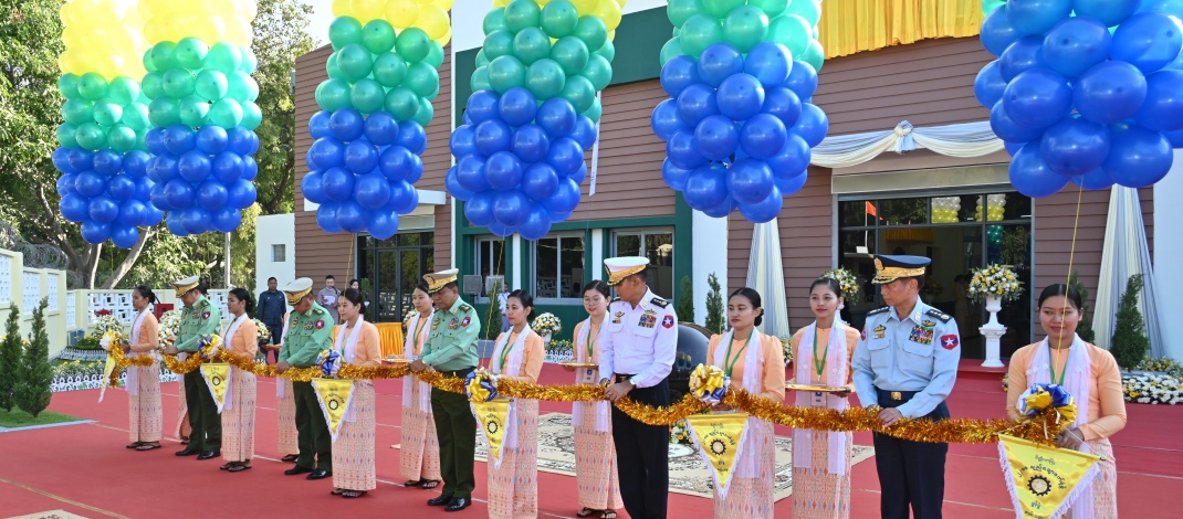 Opening ceremony of cotton fiber 2/80 manufacturing branch of Tatmadaw  Textile Factory (Meiktila) held, attended by Chairman of State Administration  Council Commander-in-Chief of Defence Services Senior General Min Aung Hlaing 