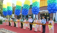 Opening ceremony of cotton fiber 2/80 manufacturing branch of Tatmadaw  Textile Factory (Meiktila) held, attended by Chairman of State Administration  Council Commander-in-Chief of Defence Services Senior General Min Aung Hlaing 