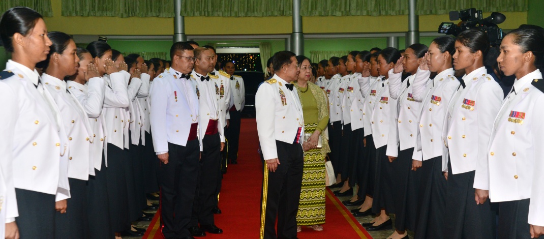 Graduation dinner of 11th  intake of Graduate Female Cadet Course of Defence Services (Army) Officers Training School (Hmawbi) held