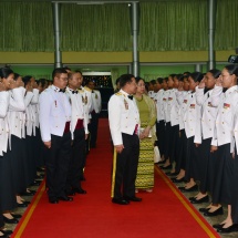 Graduation dinner of 11th  intake of Graduate Female Cadet Course of Defence Services (Army) Officers Training School (Hmawbi) held