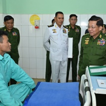 Chairman of State Administration Council Commander-in-Chief of Defence  Services Senior General Min Aung Hlaing inspects provision of healthcare services, conservation of ancient Tatmadaw guest houses in PyinOoLwin