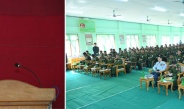 Chairman of State Administration Council Commander-in-Chief of Defence  Services Senior General Min Aung Hlaing inspects local training depot and Tatmadaw TV Broadcasting Unit (Taungnyo) in Taungnyo Station