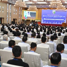 Chairman of State Administration Council Prime Minister Senior General Min Aung Hlaing addresses opening ceremony of Myanmar Food Industry Development Forum (2025)