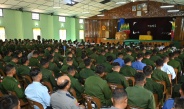 SAC Chairman Commander-in-Chief of Defence Services Senior General Min Aung Hlaing meets officer trainees from Tatmadaw (Army) Combat Forces School (Bahtoo)Tatmadaw members must serve assigned duties with full capability and determination successfully, having mental and physical health and strength as well as industry, enthusiasm, and full vitality