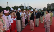 Chairman of State Administration Council Prime Minister Senior General Thadoe Maha Thray Sithu Thadoe Thiri Thudhamma Min Aung Hlaing, wife Daw Kyu Kyu Hla host dinner to mark the 78th Anniversary of Union Day 