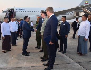 High-level Myanmar delegation led by Chairman of the State Administration Council Prime Minister Senior General Min Aung Hlaing, who has promoted  friendship and cooperation with Russian Federation and Republic of Belarus in the nation’s interest, accorded a rousing welcome by people